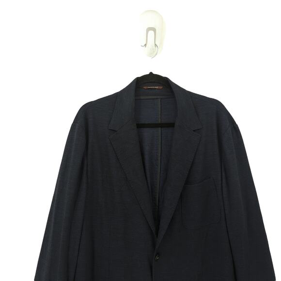 Canali Men US 48 Impeccabile Wool Blend Sports Blazer Blue Micro Check NEW FLAW - Picture 2 of 13